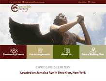 Tablet Screenshot of cypresshillscemetery.org